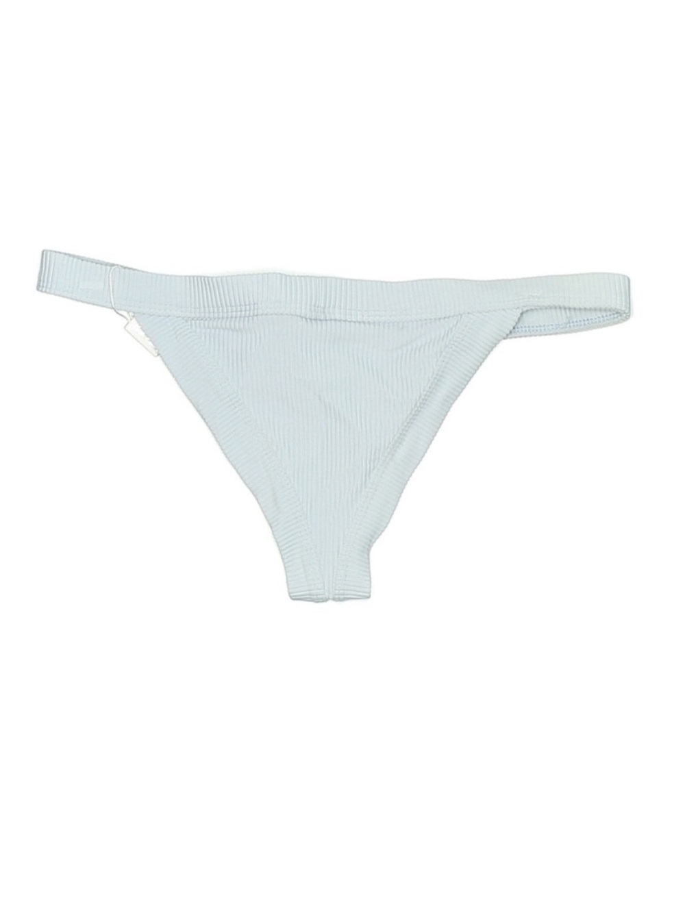 Frankies Bikinis Cole Ribbed Bikini Bottoms Large NWT Light Blue Swim